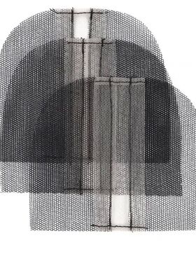 1-5pcs/bag 9*10.5cm Swiss Lace Elasticat Black Hair Net Piec