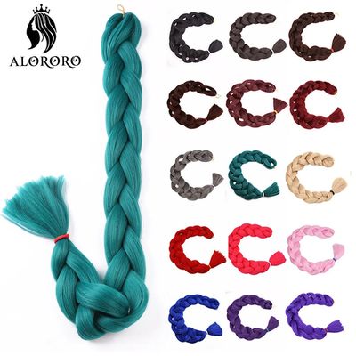 82 Inch Synthetic Braiding Hair Extensions Green Red Pink Ye