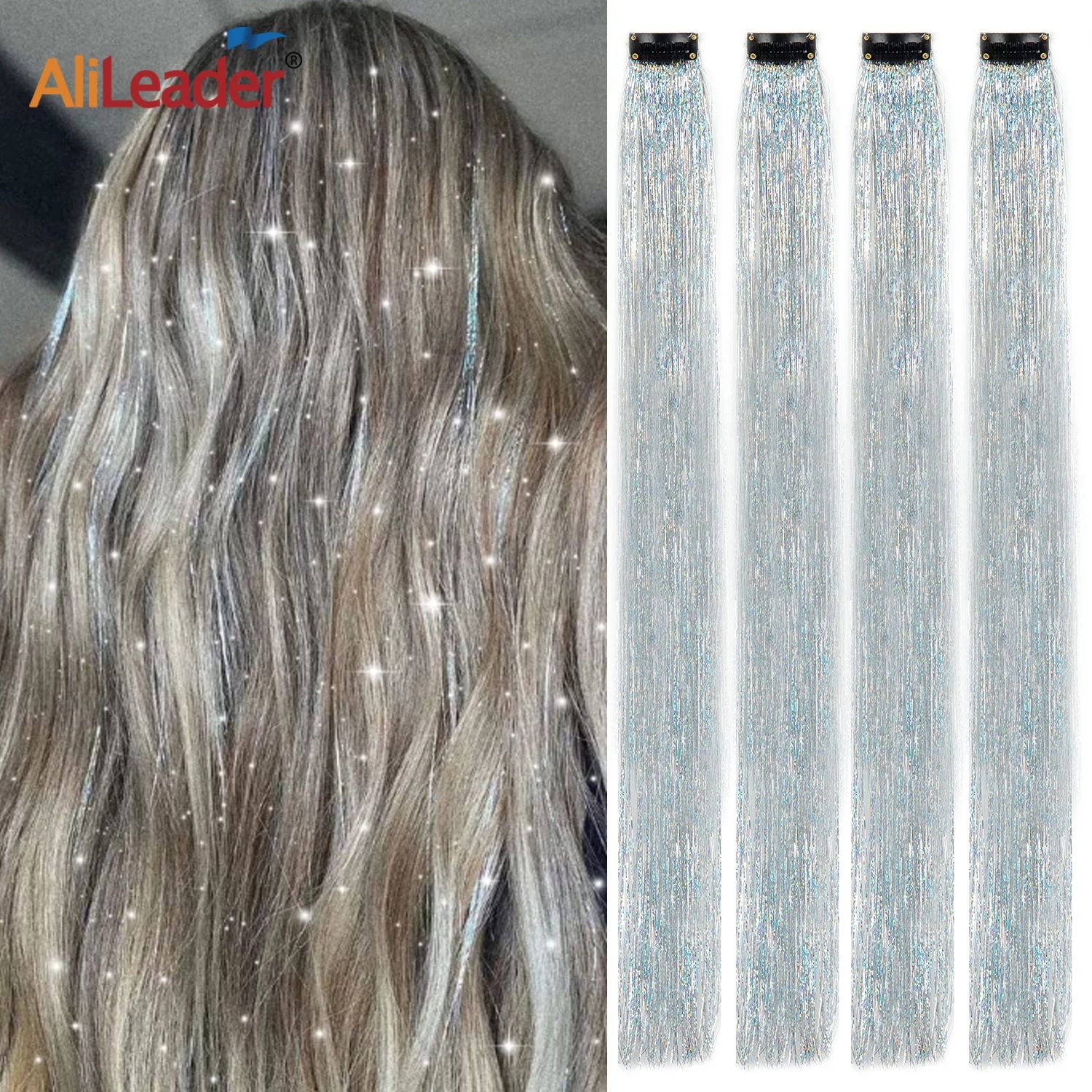 Colorful Tinsel Hair Extensions Fairy Hair Tinsel Synthetic