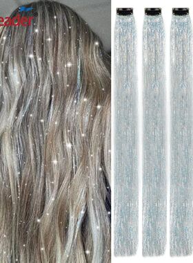 Colorful Tinsel Hair Extensions Fairy Hair Tinsel Synthetic