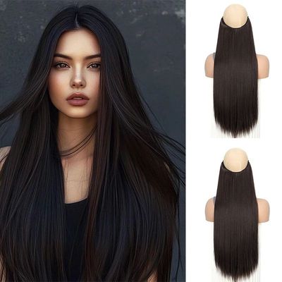 Long Straight Hair Extension with Invisible Synthetic Natura