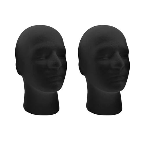 Mannequin Head Stand, Foam Display Stand Model, Black Durabl