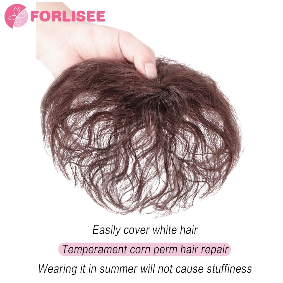 FOELISEE Synthetic Wig Head Top Hair Patch Women's Covered W