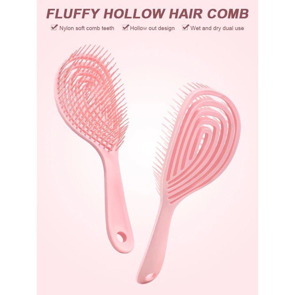 Scalp Massage Combs Hollow Out Hair Brush Hair Styling Detan