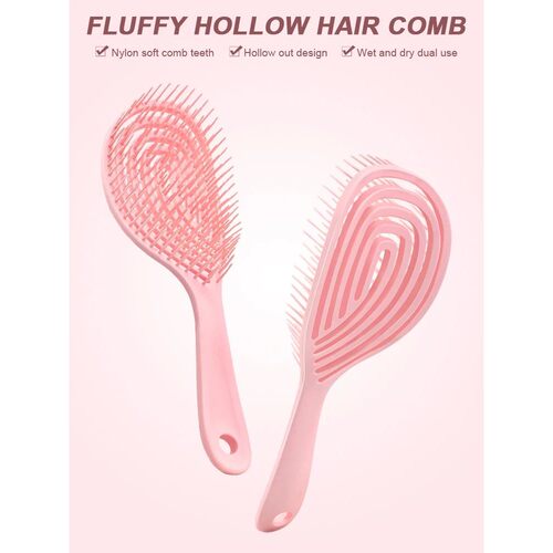 Scalp Massage Combs Hollow Out Hair Brush Hair Styling Detan