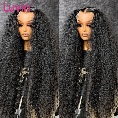 Luvin 40 42 Inch Deep Wave 13x6 HD Transparent Lace Frontal