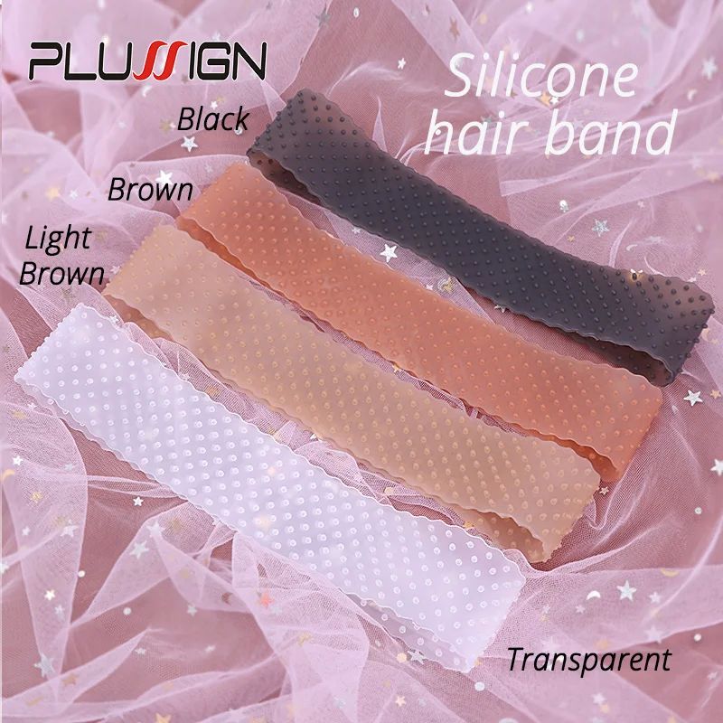 Silicon Wig Band Elastic Wig Grip Brown Transparent Black He