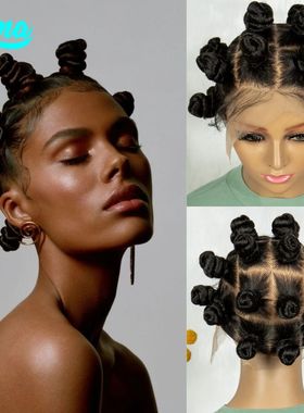 Synthetic Transparent Full Lace Braids Wigs for Black Women