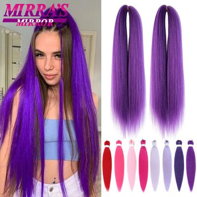 Braiding Hair Pre-stretched 26 Inch Purple Hair Extensions f