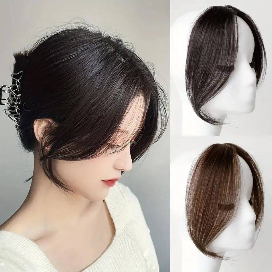 2pcs Side Bangs Synthetic Hair Extension Easy Clip In Gradie