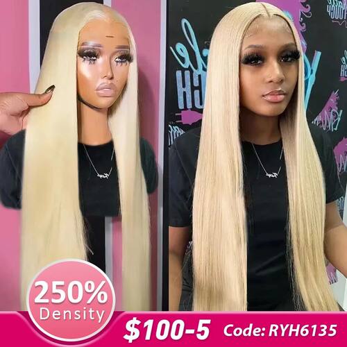 30 40 Inch 613 Honey Blonde 13x4 Lace Front Human Hair Wigs