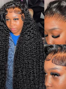 Hd Lace Wig 13x6 Human Hair Wigs 100% Water Wave Lace Fronta