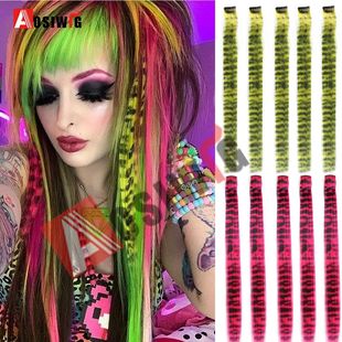Hair Extensions With 5PC Heat Feather Clips Resist Synthetic
