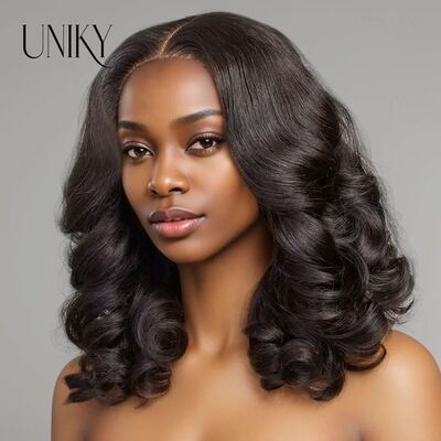 Body Wave 4x4 Transparent Lace Front Bob Wig 13x4 Human Hair