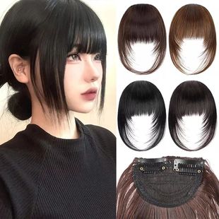 Synthetic Hair Extensions Women Layered Straight with Bang