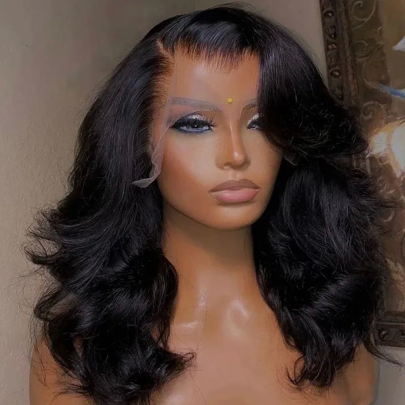 Body Wave Bob Wig 13x6 Transparent Lace Frontal Wig Brazilia