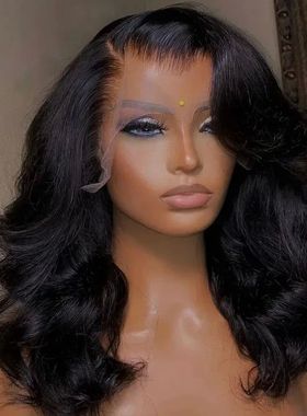Body Wave Bob Wig 13x6 Transparent Lace Frontal Wig Brazilia
