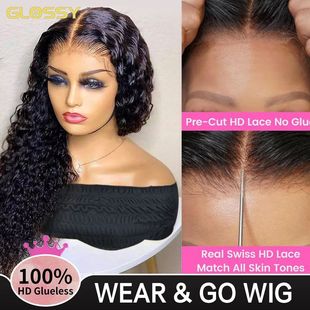 Deep Wave Glueless Wig Human Hair Ready To Wear And Go PrePl