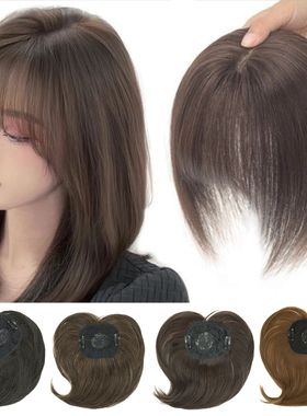 Soowee Synthetic Hair Topper With Bangs Invisible 3D Hair To