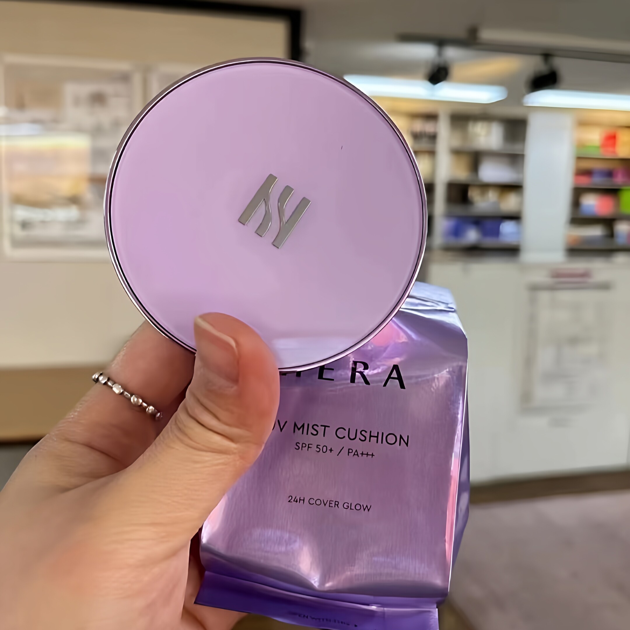 韩国新款HERA赫拉气垫BB霜c21遮暇保湿提亮肤色防晒隔离霜