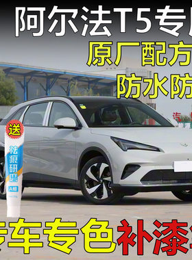 26款极狐阿尔法T5补漆笔熔岩灰瓦纳蓝极狐白色原厂漆剐蹭划痕修复