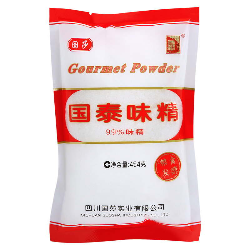四川国泰味精454g袋家用小袋装99%无盐细晶味精炒菜炖汤调味国莎
