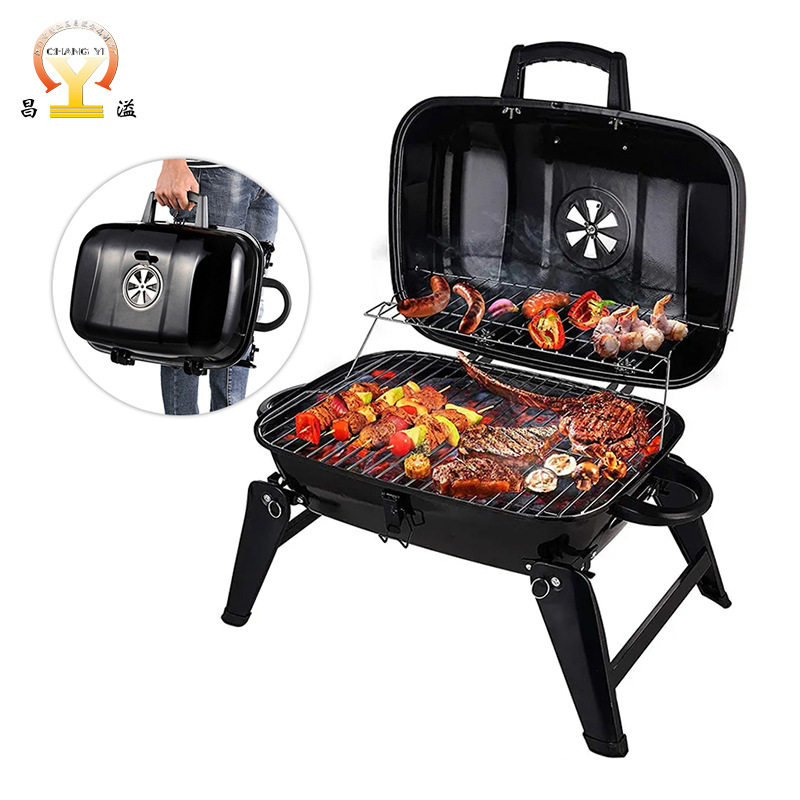 章丘庭院小型BBQ碳炉烧烤炉户外露营烧烤架家用便携式折叠木炭烧