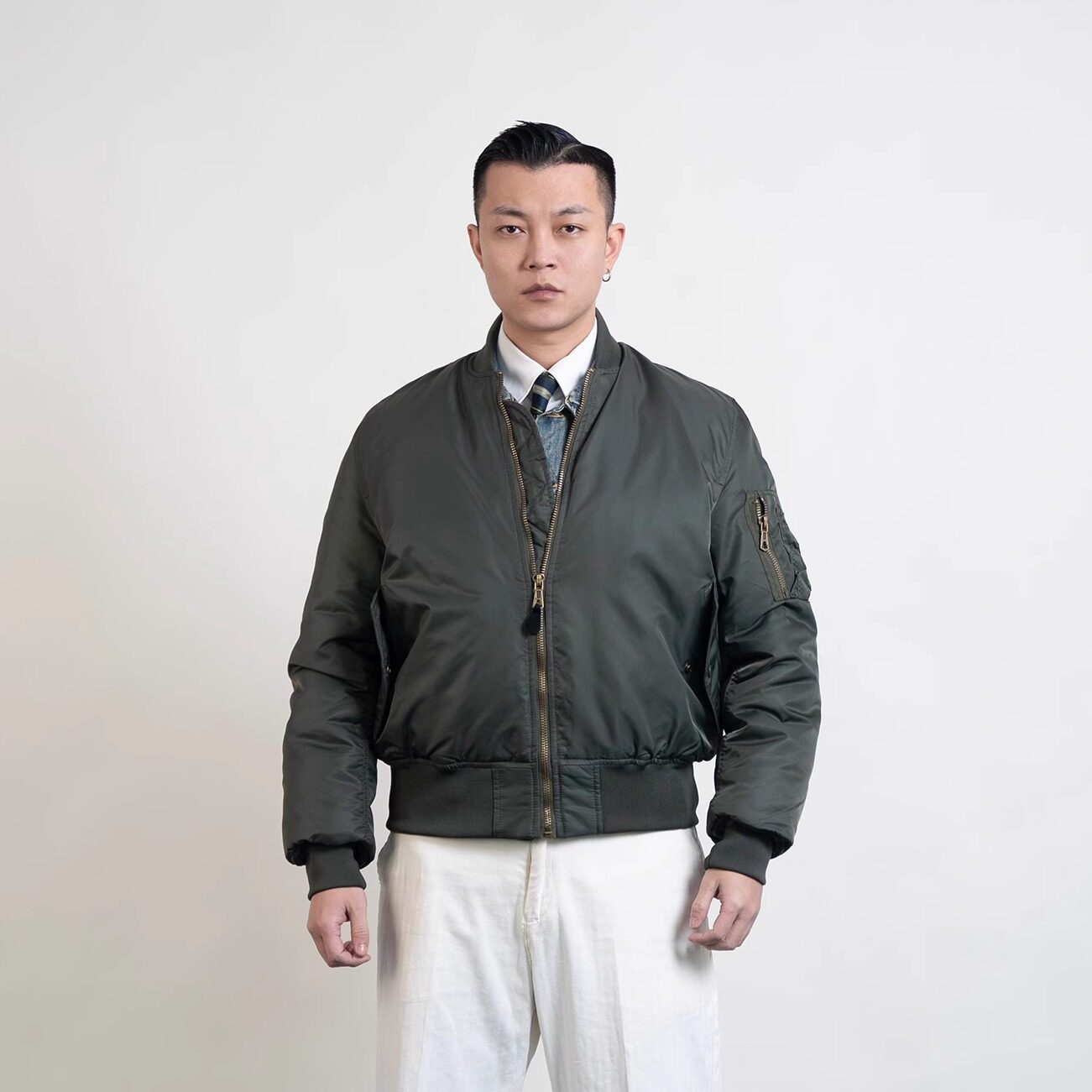 Ma1飞行员夹克秋冬季保暖棉衣alpha棒球服vintage外套男