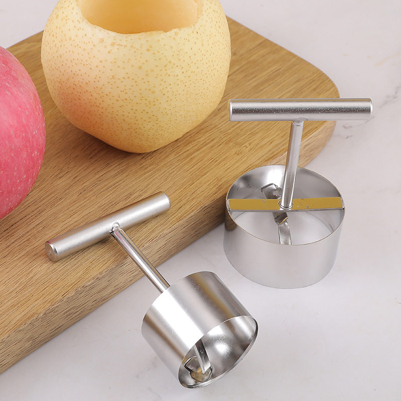 不锈钢切果器苹果抽芯器去核挖孔器果肉分离工具