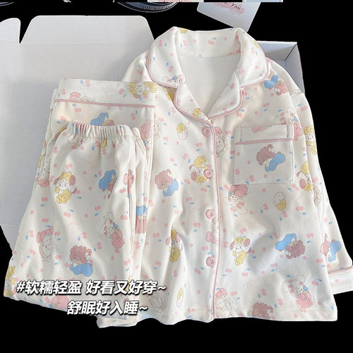 儿童睡衣春秋季长袖德绒2025新款女童秋冬款保暖卡通小女孩家居服