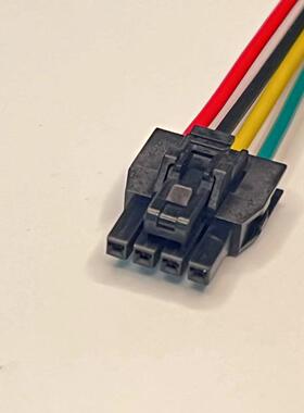 105307-1204连接线,1053071204胶壳带线,MOLEX NANOFIT 2.5单排4P