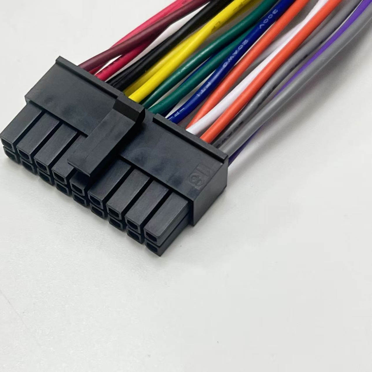 43025-1800连接线，430251800配UL1061 20AWG线，molex3.0双排18P