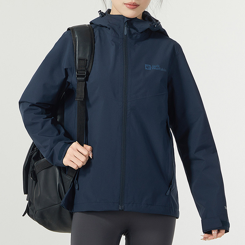 JackWolfskin狼爪冲锋衣女春秋户外运动防水登山单层外套5122022