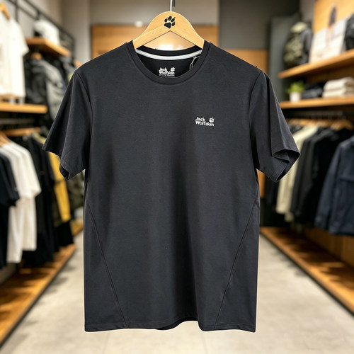 26春夏新款JackWolfskin狼爪短袖户外男士休闲宽松圆领T恤A66008