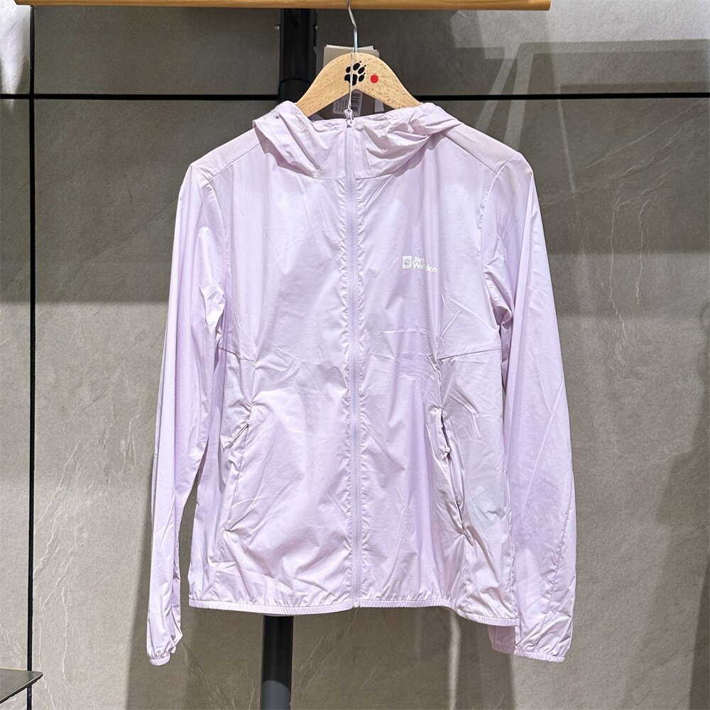 春夏正品JackWolfskin狼爪皮肤衣女户外运动连帽轻薄防晒衣A63747