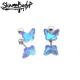 Shinma钛钢蓝色渐变蝴蝶甜美冬日新款 可爱氛围耳钉耳骨钉