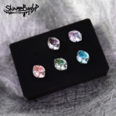 Shinma 136钛合金恶魔之眼超闪爪镶锆石唇钉耳钉耳骨钉亚比精致