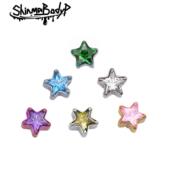 ShinmaF 136钛合金内螺纹星星锆石立体唇钉耳钉耳骨钉y2k辣妹穿刺