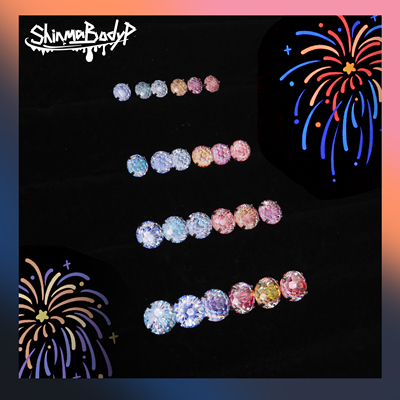 Shinma烟火大会烟花锆石耳钉唇钉