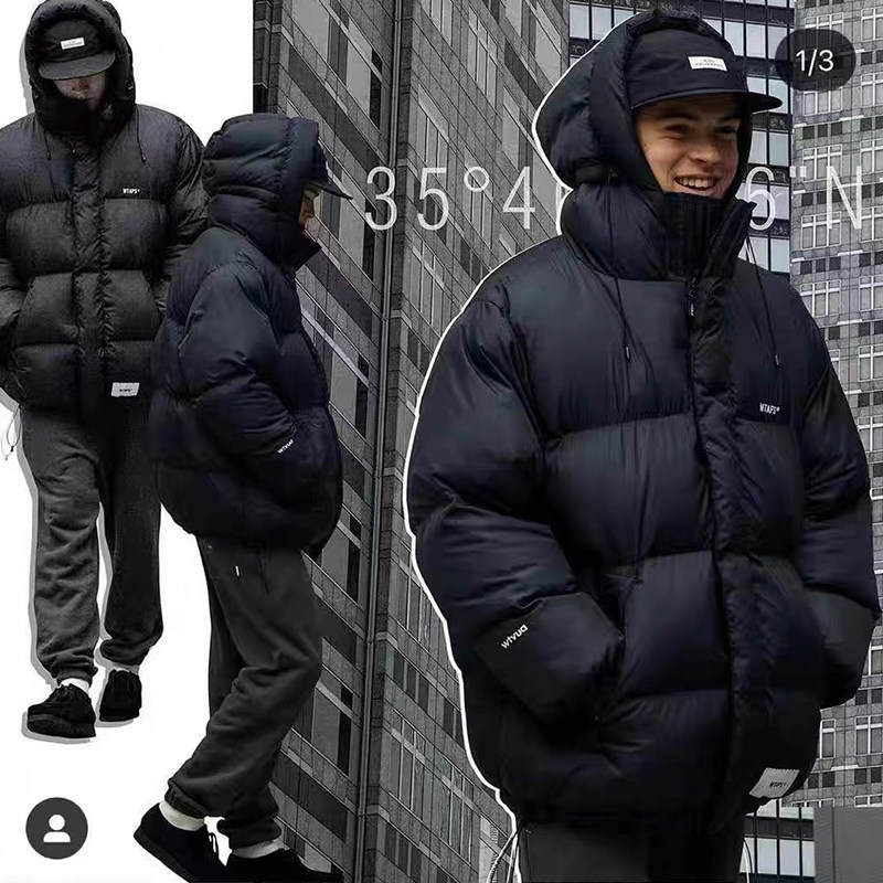 WTAPS 니시야마 토루의 롱 다운 재킷 겨울 따뜻한 방풍 및 방수 일본 CITYBOY 빵 재킷