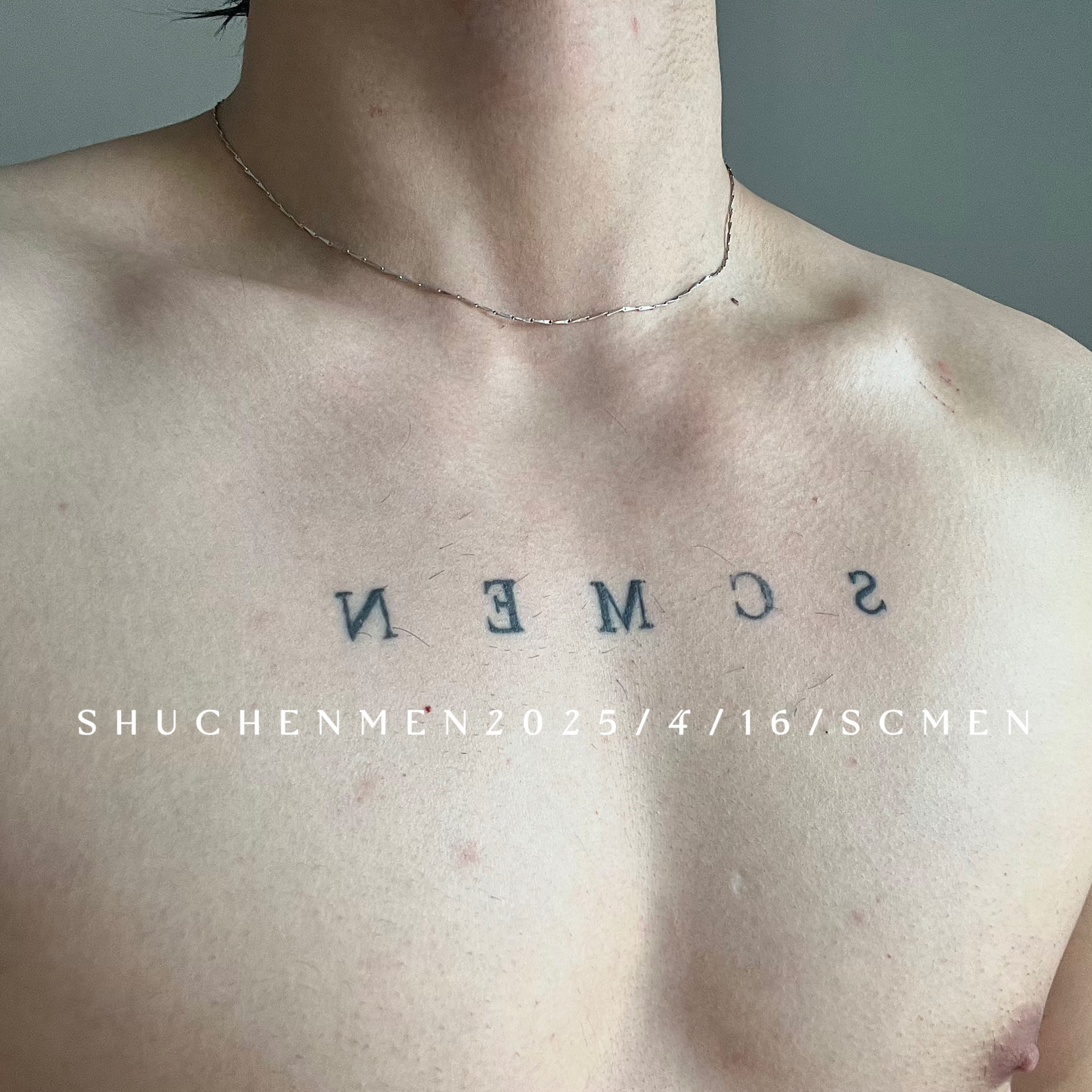 SCMEN S999纯银瓜子项链高级感冷淡气质女素链锁骨链简约男项链