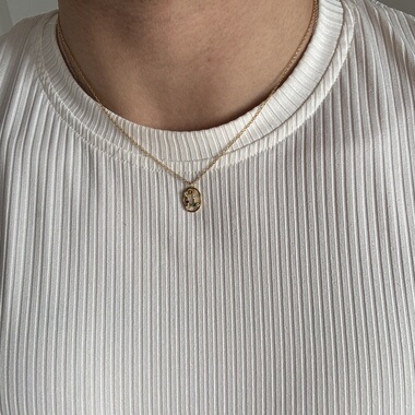 SHUCHEN MEN 925银镶钻12星座项链女简约高级小众专属设计锁骨链