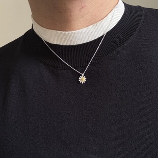 SHUCHEN GD雏菊项链轻奢小众设计高级感锁骨链 MEN