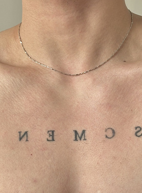 SCMEN S999银细素链可配吊坠极细项链女素链叠戴简约男锁骨链