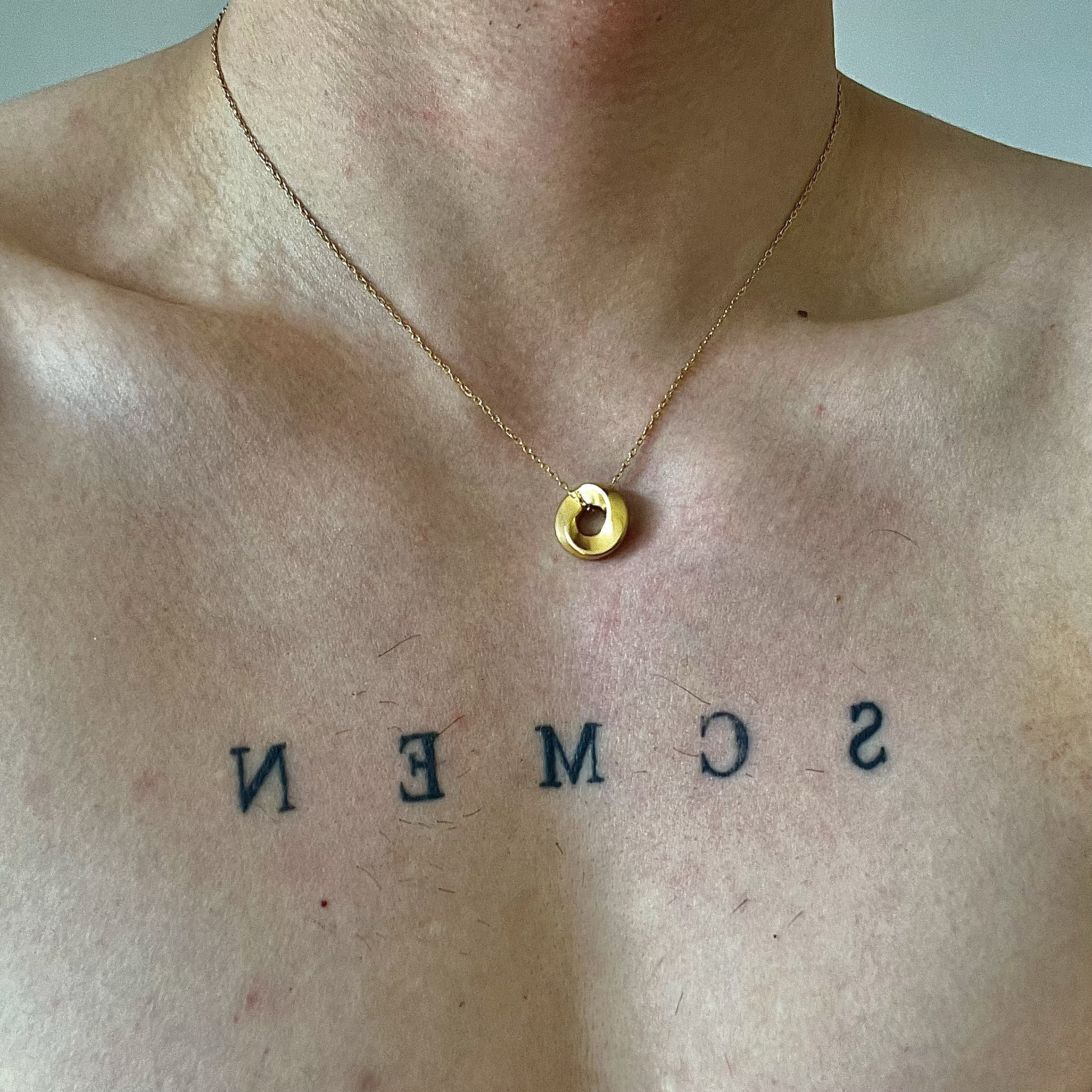 莫比乌斯旋转环简约气质潮项链