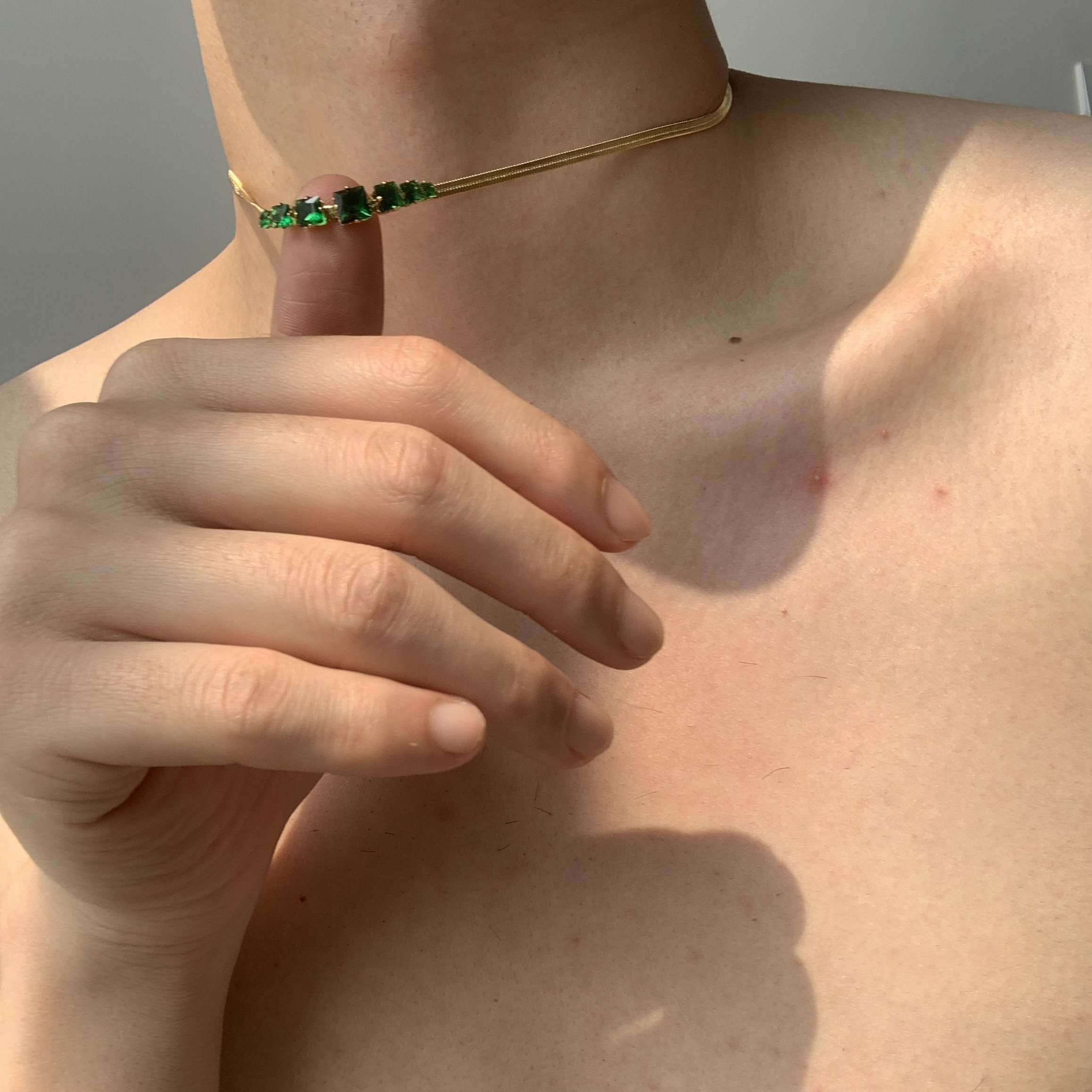 锆石钛钢蛇骨链情侣项链不褪色