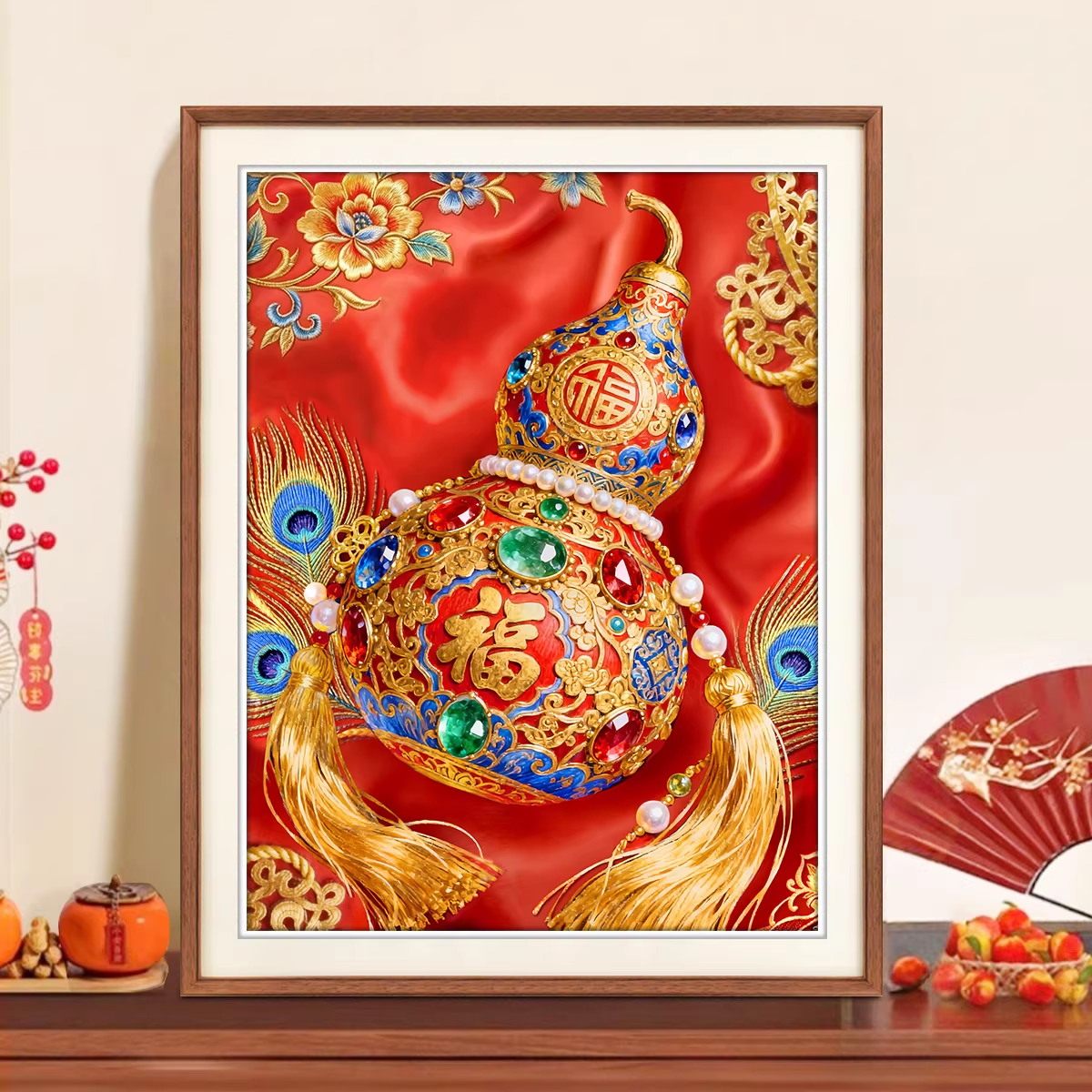 多宝葫芦十字绣2026新款爆款客厅高级小件玄关年轻人自己手工刺绣