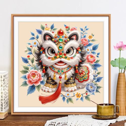 皇室蒙娜丽莎玄狮守业十字绣