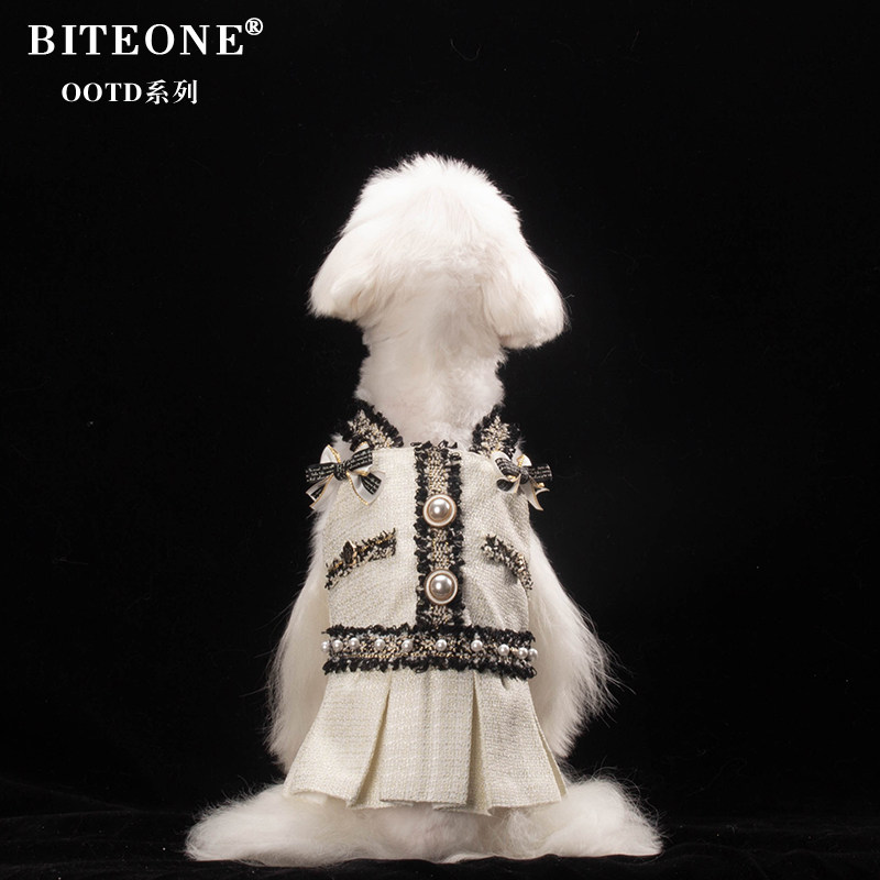 BITEONE【山茶奈儿】设计师款狗狗衣服秋冬新款雪纳瑞泰迪小香风