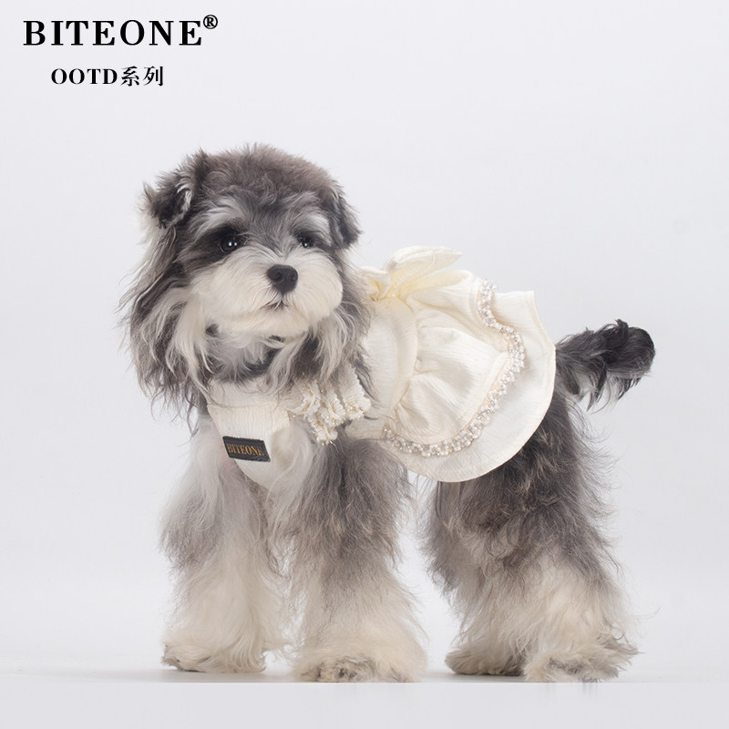 BITEONE【琉璃月色】设计师款狗狗猫咪衣服2026秋冬法式连衣裙
